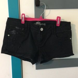 Black Almost Famous Jean Shorts with sequins